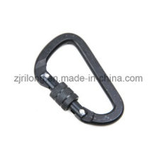 D Shape Aluminum Snap Hook Keychain with Screwlock Dr-Z0102